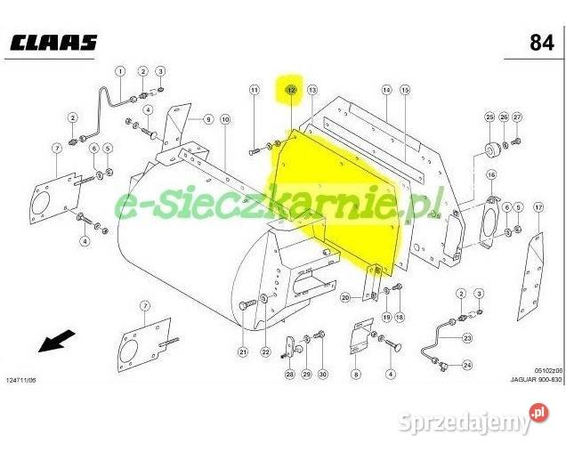 BLACHA ŚCIERALNA CLAAS JAGUAR 800 0000762024