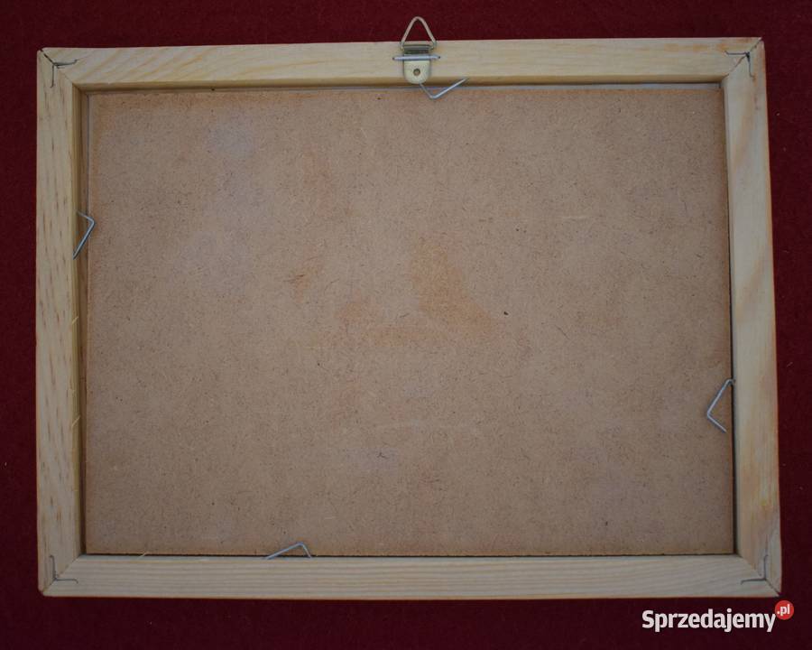 Pejzaż leśny mała reprodukcja w drewnianej ramie Chełmno sprzedam