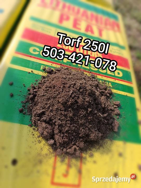 Torf kwaśny pH 3545 250l Ziemia mazowieckie