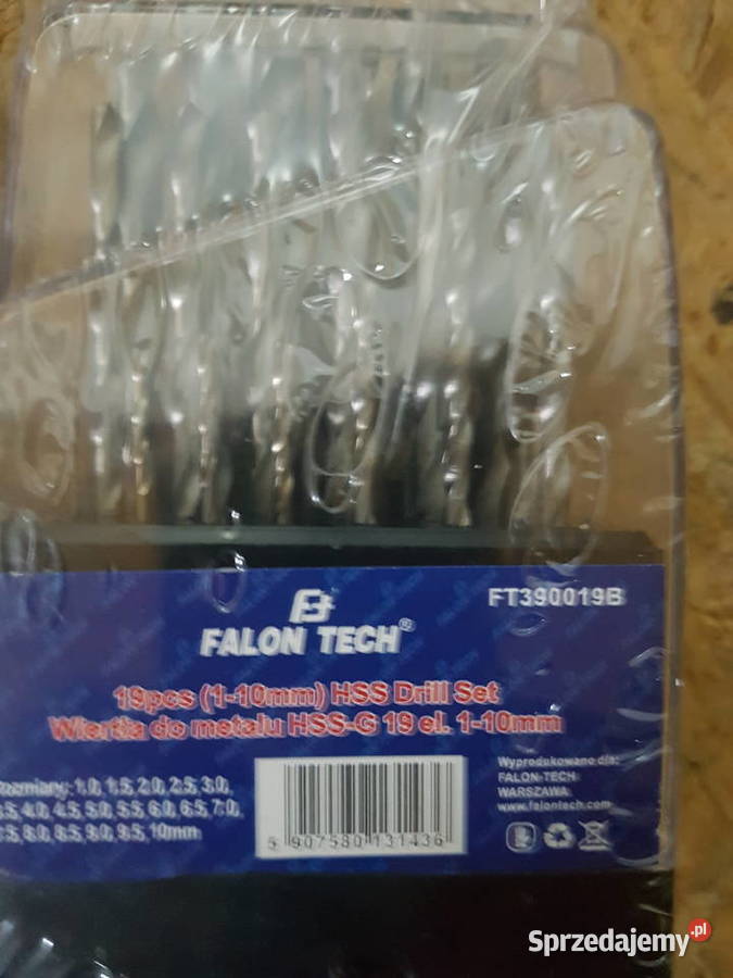 FALON TECH Wiertła HSS do metalu 19pcs FT390019B