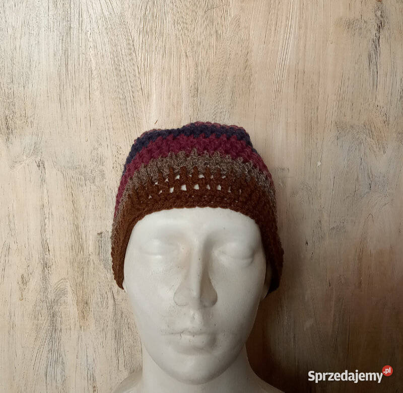 czapka robiona szydełkim Będzin