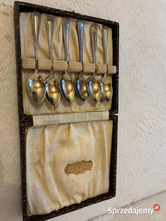 Zestaw 6 antycznych łyżeczek w oryginalnym Stegna