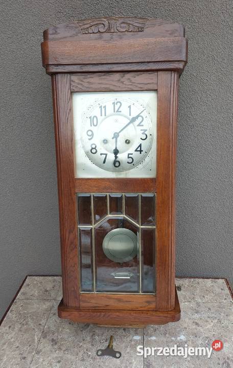 Stary zegar ścienny Junghans 1920r sprawny film pomorskie Tczew