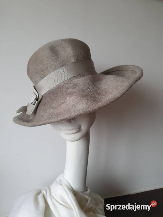 Kapelusz beżowy szary siwy 10 Dla kobiet Katowice