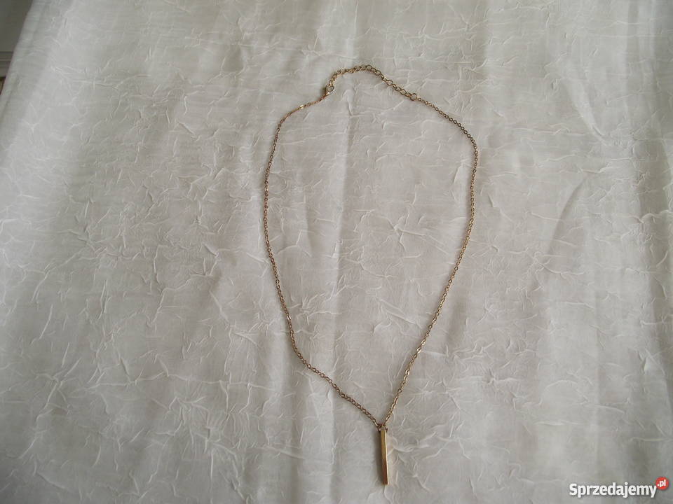 NASZYJNIK SZTABKI ZŁOTA NA ŁAŃCUSZKU Naszyjniki wielkopolskie Piła sprzedam
