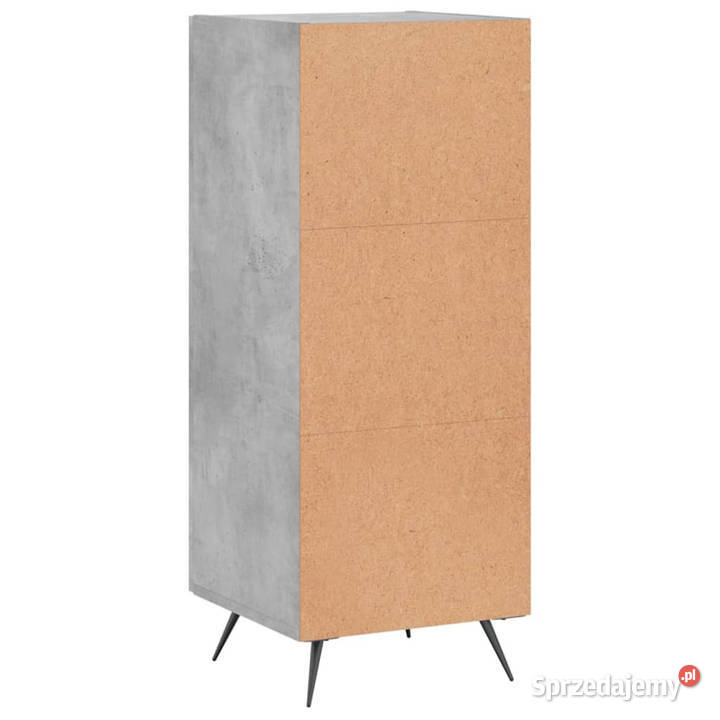 Szafka szarość betonu 345x34x90 materiał