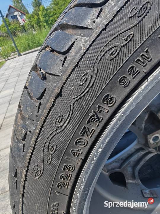 Cztery felgi z oponami R18 5x108 ET 45 dolnośląskie Rzeczyca