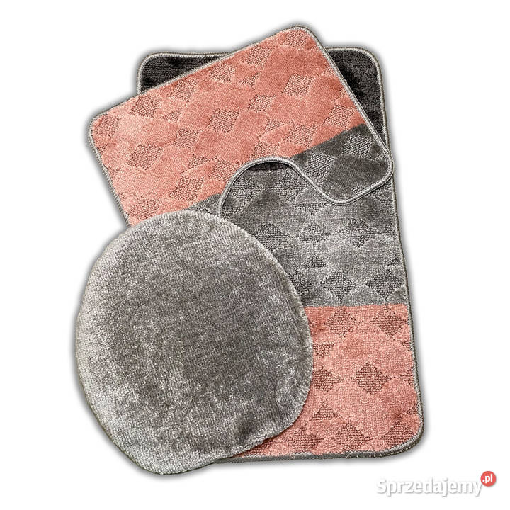 ZESTAW DYWANIKÓW ŁAZIENKOWYCH 50X80 ZELINA różowy Białystok