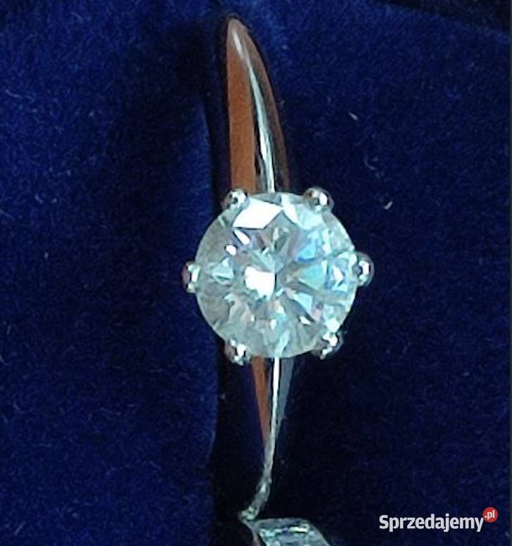 Pierścionek zaręczynowy bzłoto 750125ct GIA Gdańsk