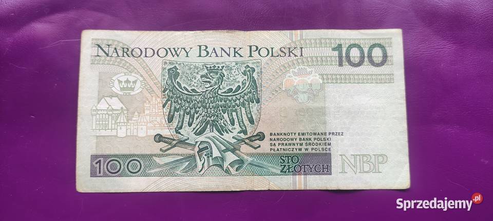Banknot 100 1994 seria YD Zastępcza seria 14 Pruszków