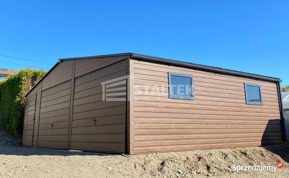 Garaż blaszany 8x6m 2x Brama drzwi 2x okno dach Inowrocław sprzedam