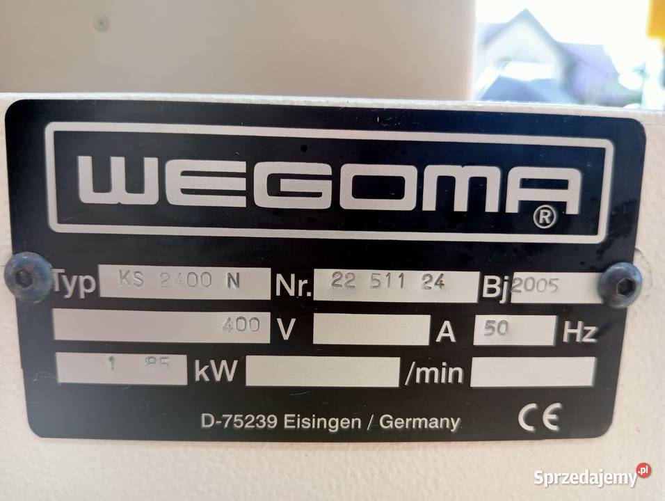 Szlifierka WEGOMA KS 2400 pomorskie Wejherowo sprzedam