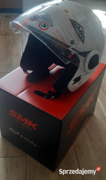 Kask motocyklowy SMK COOPER WHITE GL1 Wysokie sprzedam