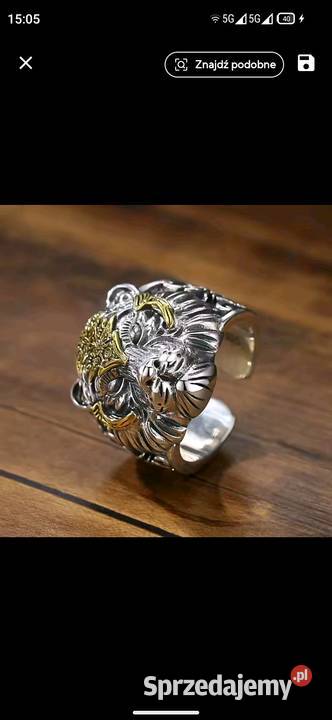 Sygnet lew srebro 925 srebro Pruba luksusowy