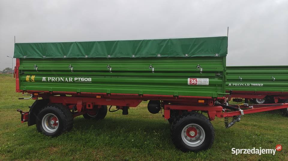 PRZYCZEPA rolnicza PRONAR PT608 paletowa nieuszkodzony Łowicz