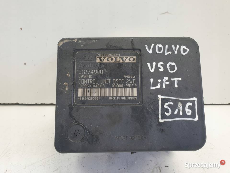 Volvo S40 II V50 POMPA ABS Sterownik 31274908 Układ ABS i ESP lubelskie Chełm