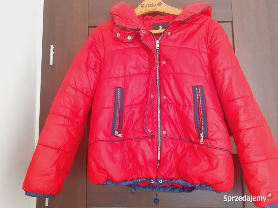 kurtka jesienno zimowa czerwona M Bez wzoru Gdańsk