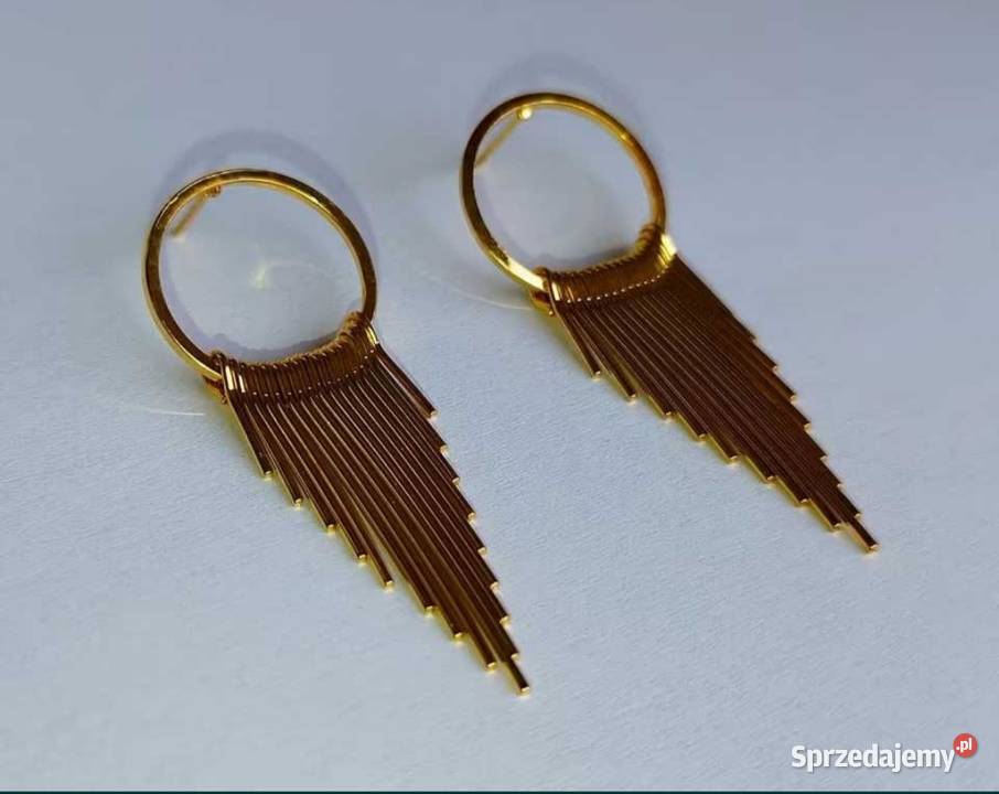 Wiszące kolczyki złote Zegarki i Biżuteria Szczecin