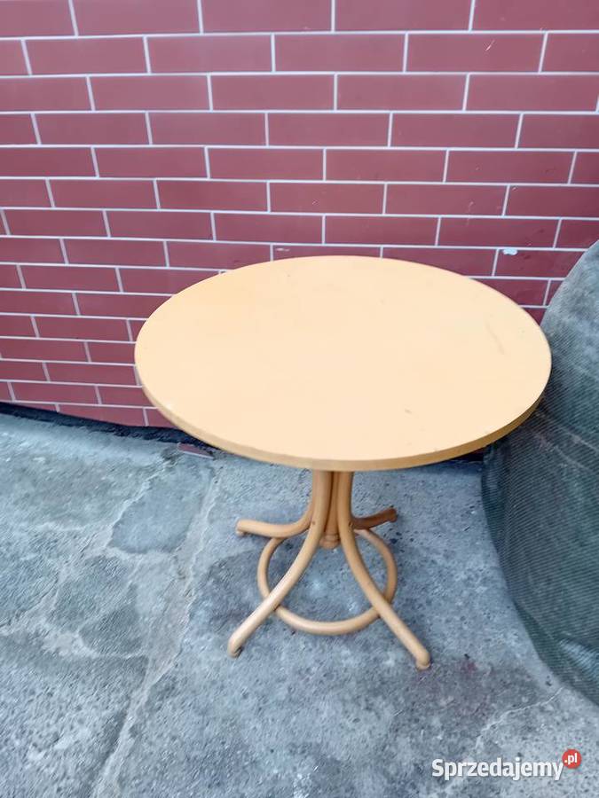 Stół drewniany jasny okrągły Bielsko-Biała