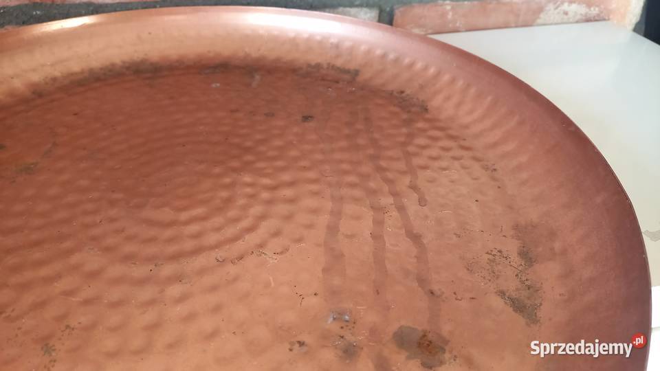 Taca metalowa miedziowana na świeczki 41 708 Gawroniec