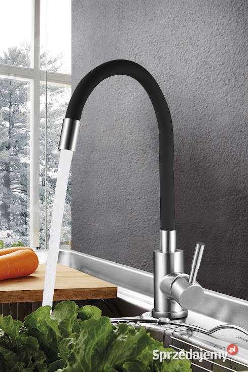 Bateria kuchenna stojąca CZARNA INOX Elastyczna śląskie Bielsko-Biała