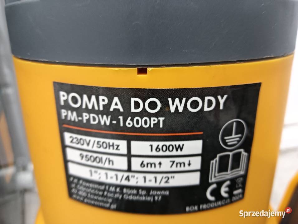 Pompa zatapialna Powermat 1600 W 9500 lh dolnośląskie Wałbrzych