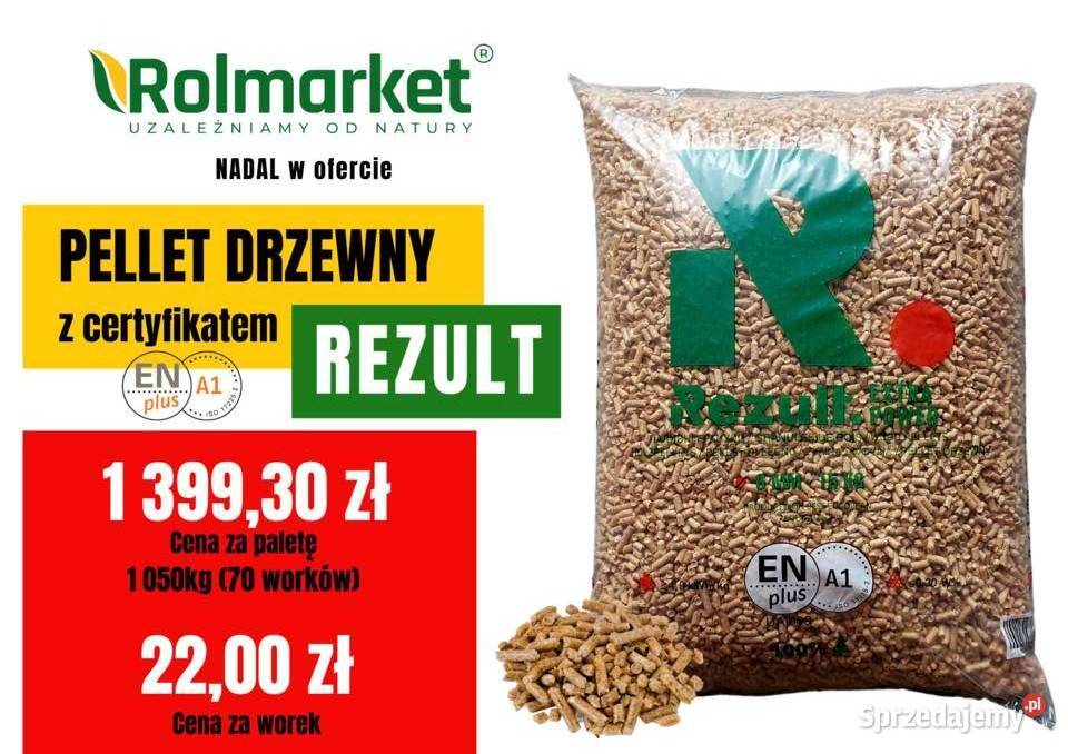 PELLET Drzewny z CERTYFIKATEM pelet drewniany Opał Cieśle