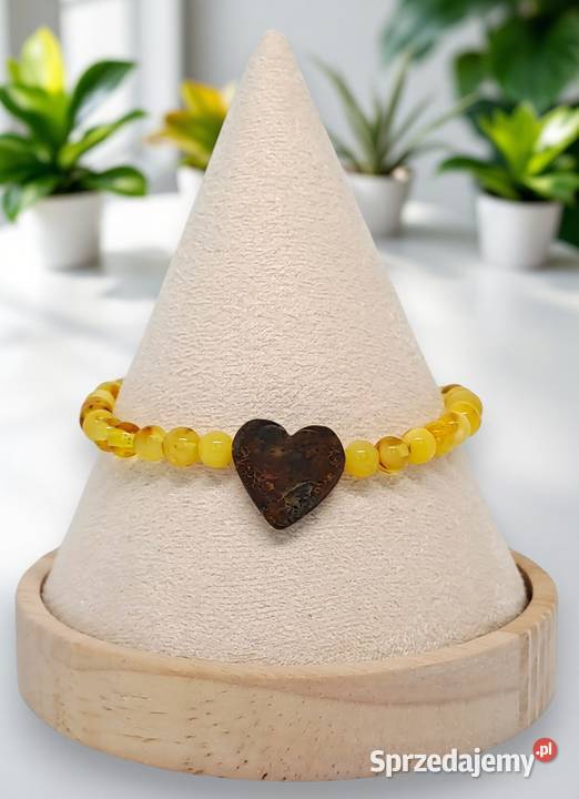 Bransoletka BURSZTYN bałtycki mleko serce mazowieckie Warszawa