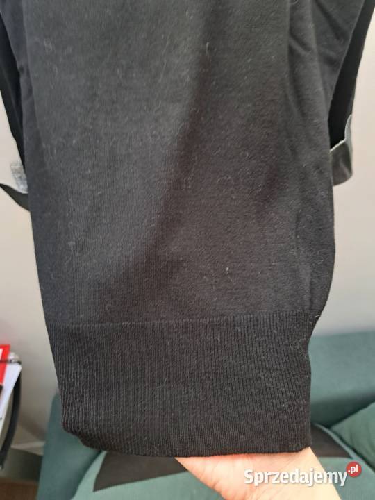 Klasyczna czarna bluzka z kołnierzykiem Next Trąbki Wielkie