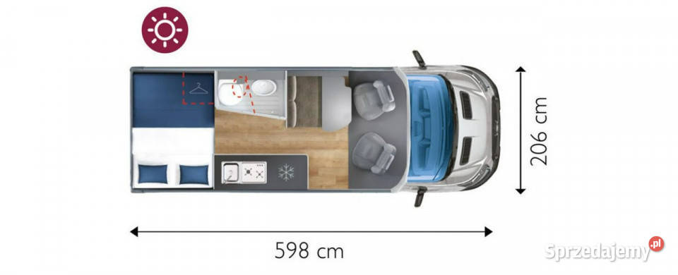 samochody kempingowe Giottiline GiottiVan 60FT Rok produkcji 2026 sprzedam