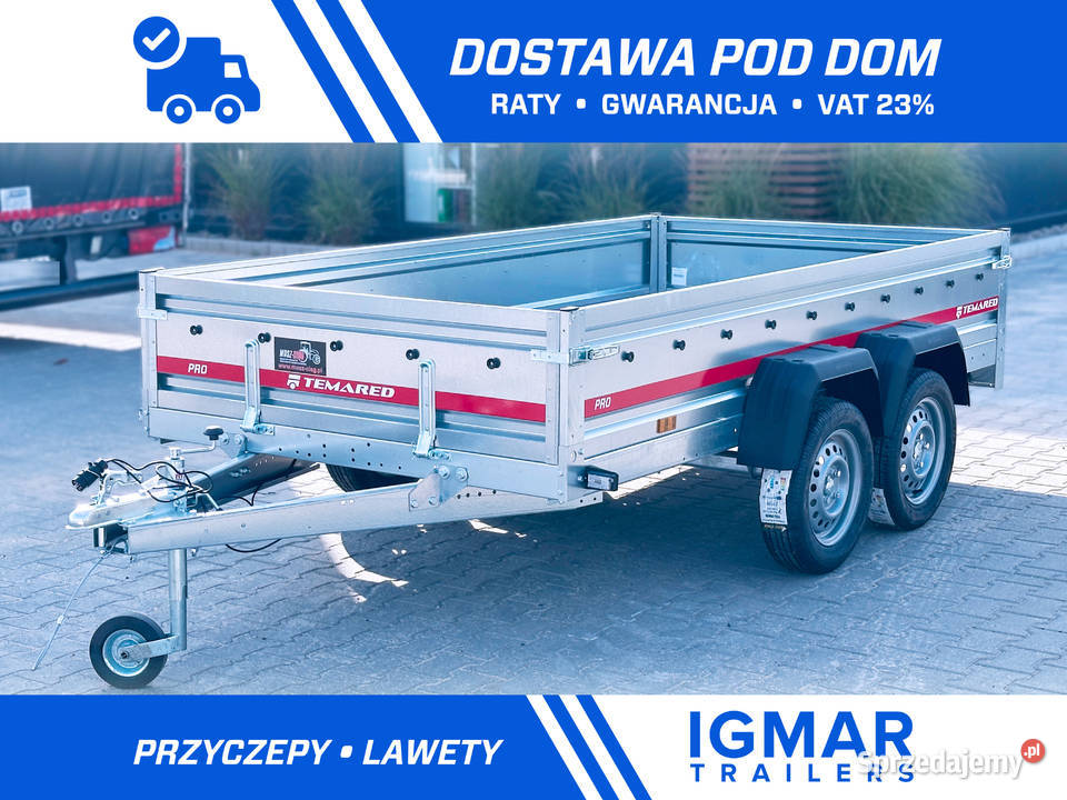 TEMARED PRO 30152 przyczepa dwuosiowa 296 x 150 Cegielsko