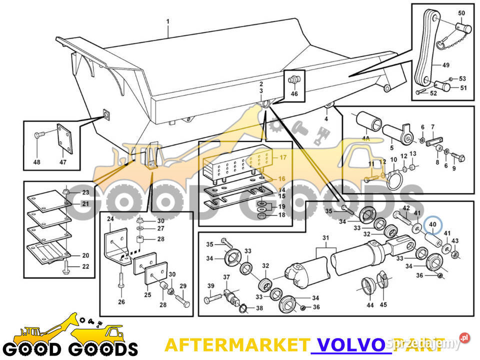 VOLVO SWORZEŃ SIŁOWNIKA KIPRA 11051531 Części Władysławów sprzedam