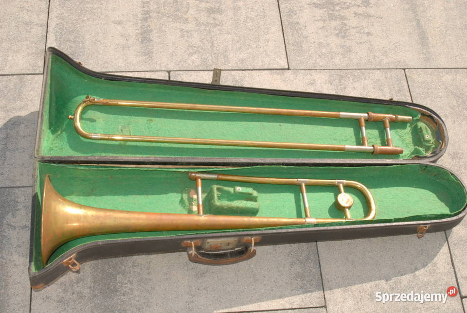 Stary duży puzon Czechosłowacki unikat antyk Cieszyn sprzedam