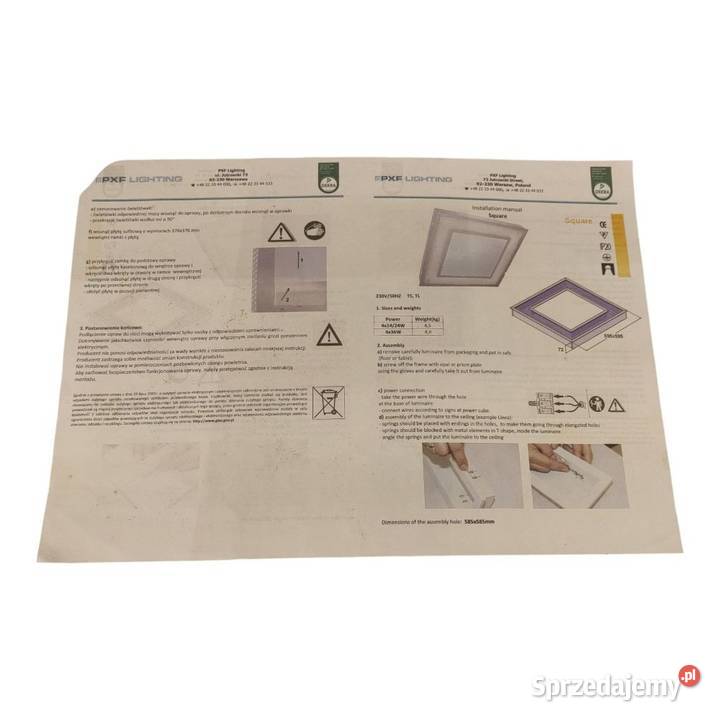 Oprawa świetlówkowa PXF Lighting SQUARE 4X14W G5 Bolesławiec