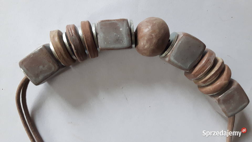 Naszyjnik ceramiczny ręcznie wykonany Otwock