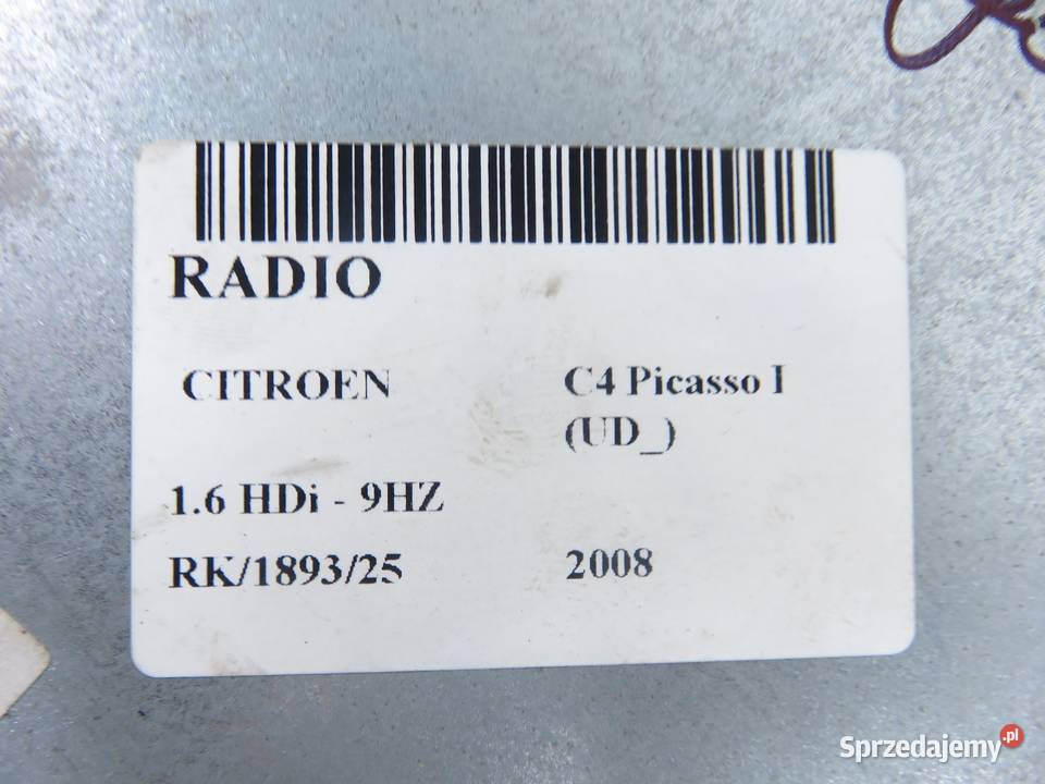 RADIO CITROEN C4 Picasso I UD 96646223XT