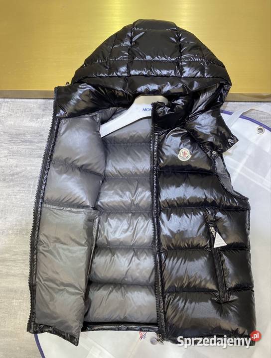 Męska kamizelka Moncler gęsi puch czarna Rzeszów