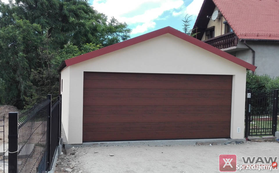Garaże tynkowane garaż wolnostojący
