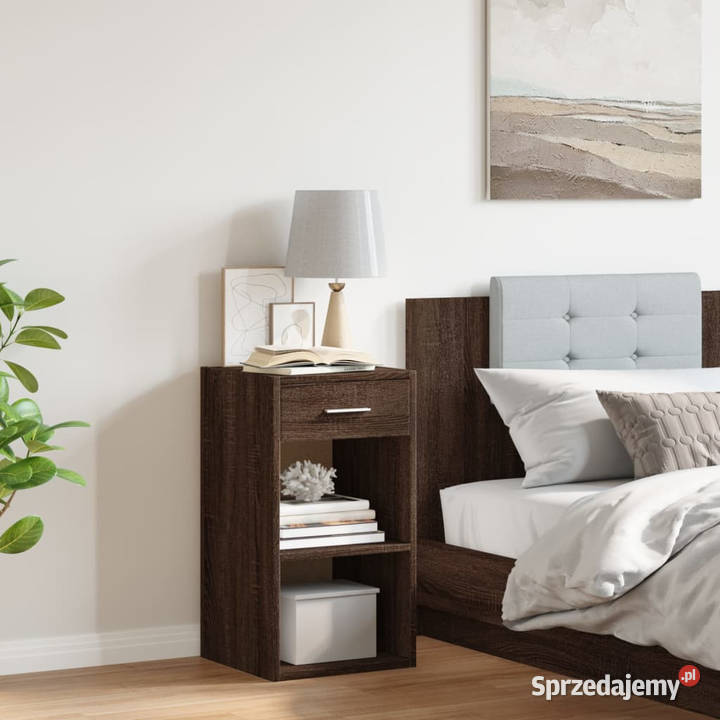Szafka nocna brązowy dąb 35x34x65 WM840588 mazowieckie Warszawa