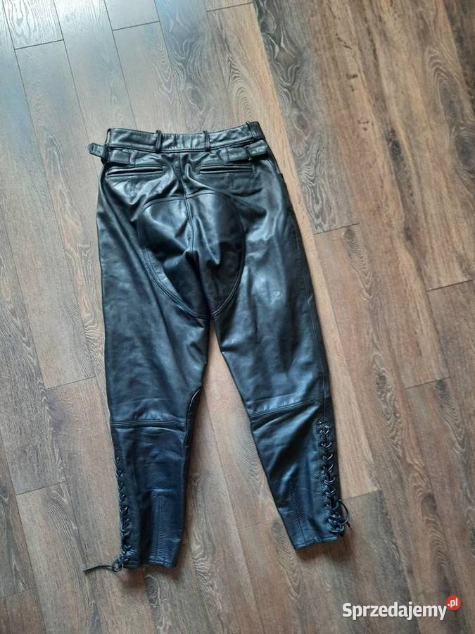 Spodnie skórzane damskie raczej motocyklowe pas