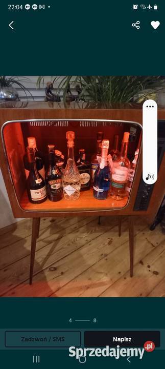 Barek retro tv led vintage fornir Gdańsk