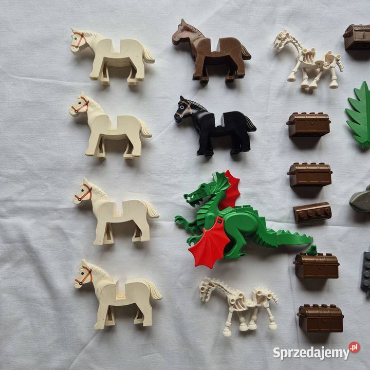 Klocki lego koniki smok skrzynie małpka itd sprzedam