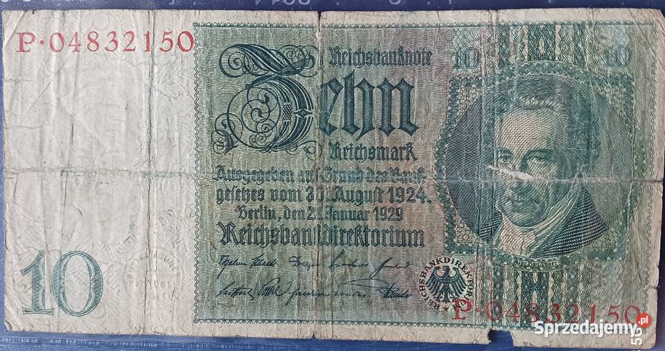 10 Marek Niemcy 1929 r seria PZ Konin