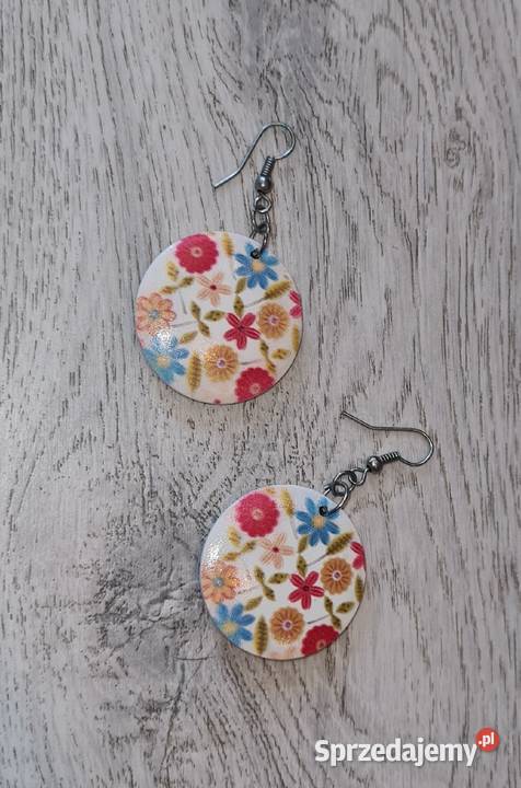 Kolczyki damskie kwiatki Łódź sprzedam