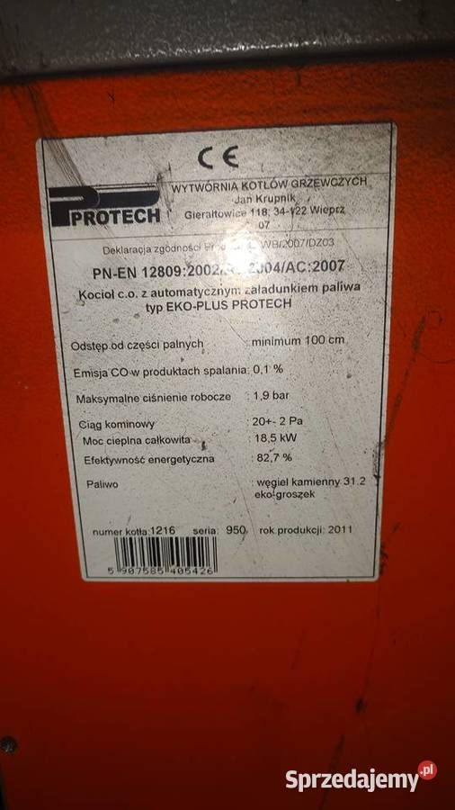 Piec ekogroszek sprzedam śląskie Sosnowiec