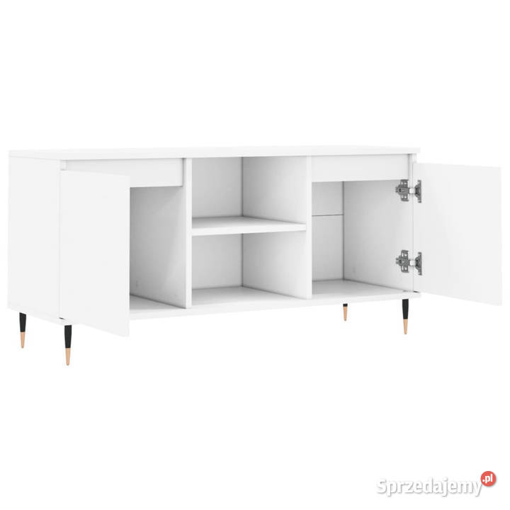 Szafka pod TV biała 104x35x50 materiał Warszawa