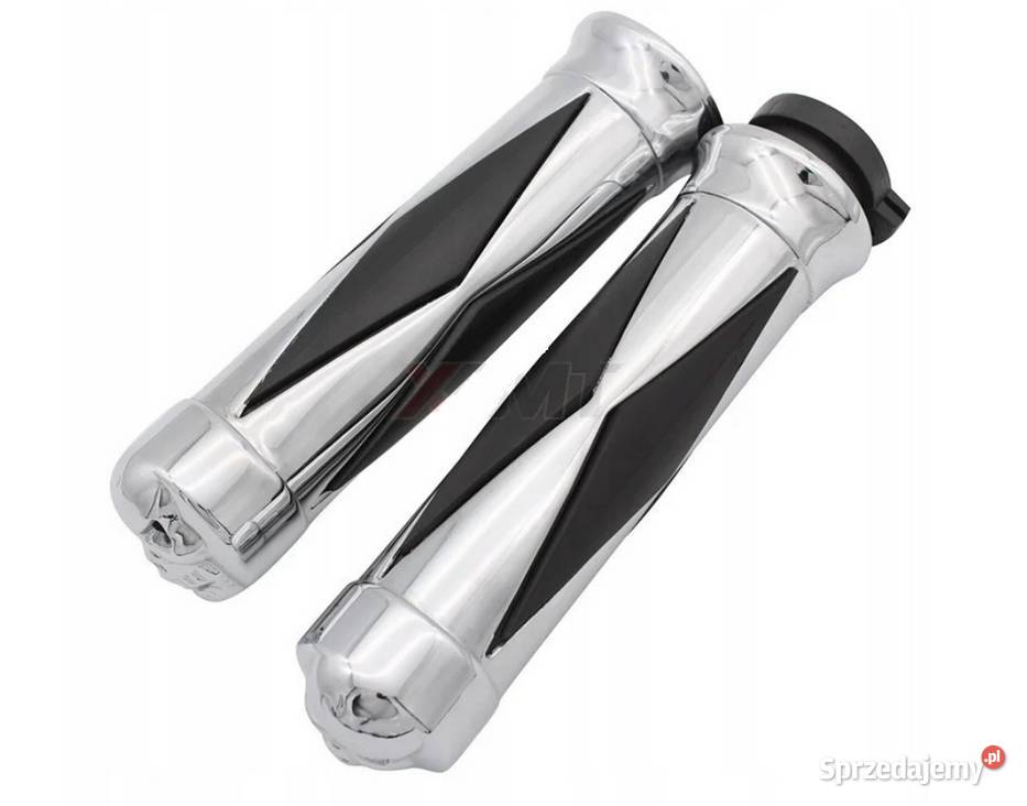 MANETKI CHROMOWANE CZASZKA CRUISER CHOPPER 25 mm Manetki śląskie Sosnowiec