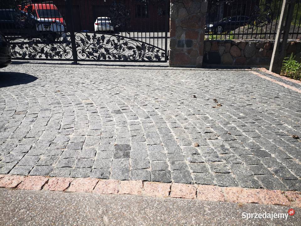 Kostka Brukowa Granitowa Czarna na podjazdy Architektura ogrodowa Marki