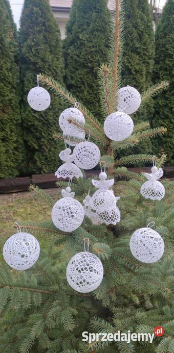 Aniołki bombki rękodzieło