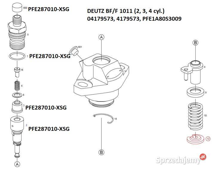Elementy tłoczące sekcje do Pomp wtryskowych Poznań sprzedam